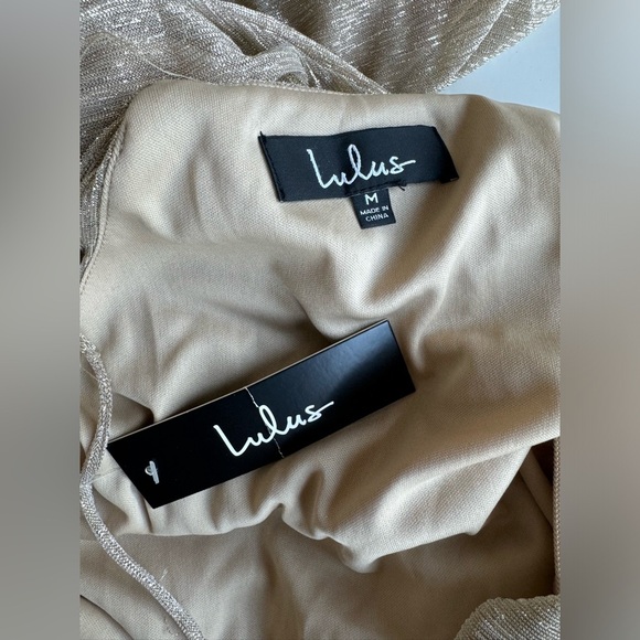 LULU’S Lulus Shine Bright Gold Off-the-Shoulder Maxi Dress - Picture 7 of 8